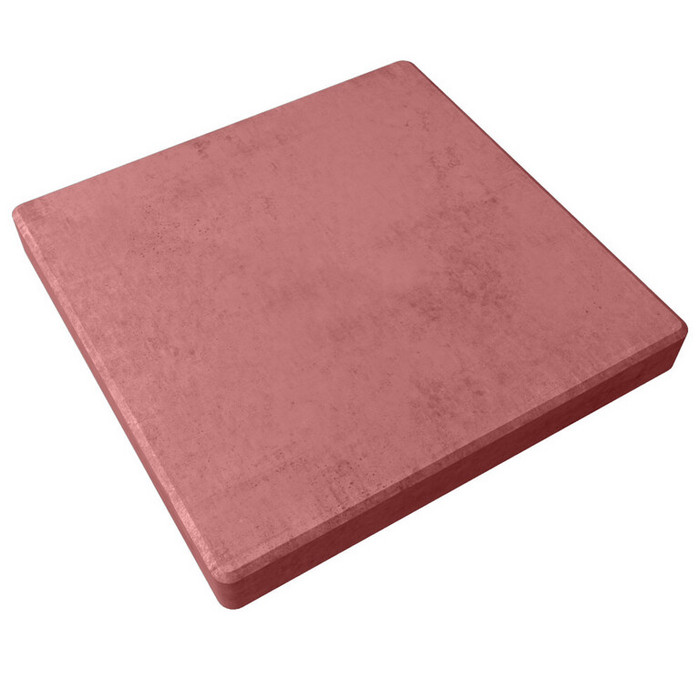 Квадратная тротуарная плитка 500х500х40 Красный