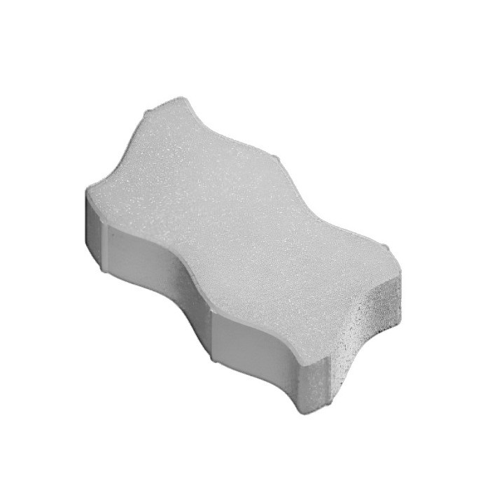 Фигурная тротуарная плитка Волна 8 Белый